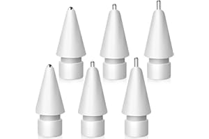 SIXFU 6 Stück Verbesserte Spitze Kompatibel mit Apple Pencil, Verschleißfest und Hochempfindliche Metall Spitzen Set Kompatibel mit Apple Pencil Pro/ 2. Generation/ 1. Gen/USB C Pen