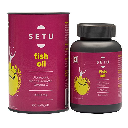 Setu Fish Oil Ultra-Pure, Marine Sourced Omega 3, 1000 mg, 60 Softgels