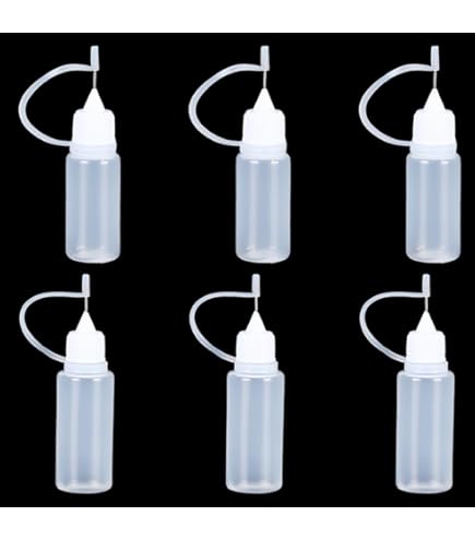 Applicatori Di Colla Di Precisione - 6 Bottiglie Con Punta Ago, 5ml E 10ml, Per Fai Da Te E Quilling - Foto 3