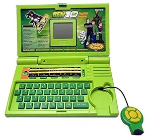 mQFIT Plastic Laptop English Learning Educational Laptop for Boys|Girls, Multicolour, 3 Years