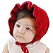 Koly® Baby Infant Newborn Crochet Knit Cap Cute Warm Hat Earmuffs Girl Boy Hat (Red)