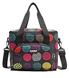Aislada almuerzo bolsillos Yvonnelee 10L Nevera portátil Bolsa para el Almuerzo Lunch Bag para Guardar Comida, Multifuncional Kleine Picnic Bolsa de Playa Completo Apertura Bolsa Térmica,