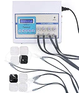 Physiotrack Tens Machine for Physiotherapy Equipments Physiotherapy Machine Nerve Stimulator Auto Mode 4 Channel Multi Function with One Year Warranty