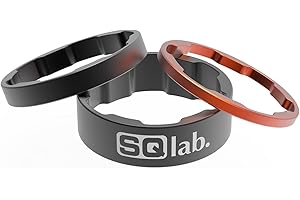 SQlab Unisex Sæt 1 1/8 Tomme Spacer Set, Black, 1/8 Inch EU