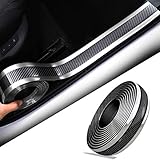 ✅【MATERIAL DE CALIDAD 】hecho de fibra de carbono con caucho flexible, anticolisión y protección contra rayones, una gran decoración para el automóvil