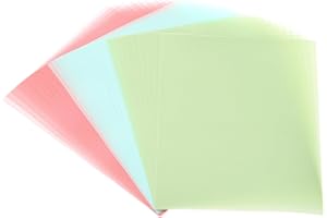 PATIKIL 30 Sheets Vellum Paper 4.25x5.5, Vellum Paper Printable Translucent Paper 100GSM Colored for Invitations Laser Inkjet Printing Card Making Crafting Wedding Tracing, Pink Green Blue