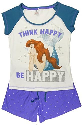 TDP PJ Ladies Character Pyjamas Choose From Super Woman Tinkerbell Eeyore Marvel Heroes Minnie Mouse (16-18 Ladies, Little Mermaid Shortie)