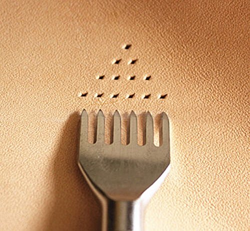 Signswise 4mm 1/2/4/6 Prong Metall Diamant Schnürung Stitching Meißel Set DIY Leder Locher Lederhandwerk Werkzeug Kits - 5