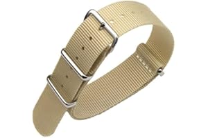 FOUUA Bracelet de Montre Nylon Bracelet Watch Straps Style NATO Choix De Couleur longueur et largeur 16mm 18mm 20mm 22mm 24mm balistiques de remplacement pour Hommes Femmes