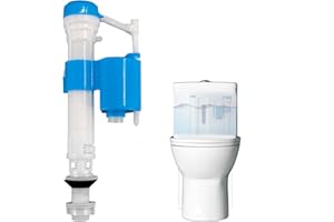 GROSION Toilet Flush System Replacement,Toilet Cistern Flush Parts,Adjustable Toilet Fill Valve,Easy to Install and Fast Fill Universal Toilet Replacement Parts