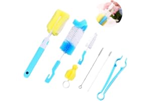 FANSEZQ Brosse de nettoyage pour biberon, brosse à éponge, utilisée pour nettoyer le mamelon, la paille, la bouteille d'eau, le biberon