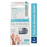 Sea-band Adult Wristband Natural Nausea Relief, 1 Pair, Colors May Vary, Anti-nausea Acupressure Wristband For Travel Or Morning Sickness