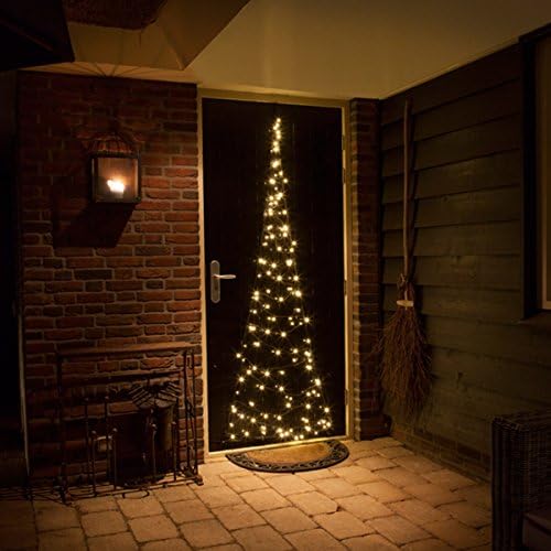 Christmas Tree - Door Hanging - Illuminated - 120 Warm White LEDs - 2.1m by FairyBell