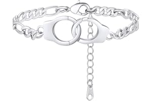 FindChic Bracelet Chaine de Cheville Menotte Acier Inoxydable pour Femme Fille Argent/Or/Noir Chaîne de Pied Longueur 22cm+5cm Réglable Largeur 5mm Enfant Bijou d'été Cadeau Fête des Mères
