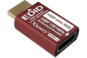 xieoery HDMI EDID Emulator Dummy-kontakt, 1080P 60Hz RGB standard HDMI-skärmadapter, multiupplösning hög uppdateringsstöd upp