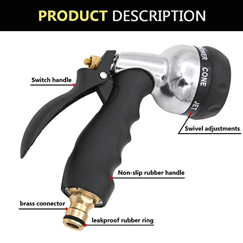 Aodoor Handbrause für den Garten Autowaschanlagen Autowasch Pistole, Multifunktionen Bewässerung-Wasserhähne Garten / Haushalt / Autowasch- Wasserpistole Hochdruckreiniger - 2