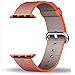 Produktbild Apple Watch Armband, PUGO TOP Neueste Fine Woven Nylon Gurt Ersatz Handgelenk Band für Apple Watch Series 2 und Series 1 alle Modelle (38mm Platz orange/anthrazit)