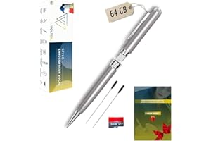 VOLTEK Stylo enregistreur Vocal 2025 Audio - 64Go – USB 3.0 Type C - Capturez la Voix avec Le dictaphones Vocal. Micro enregistreur Mini pour Réunions Conférences Journaliste - Guide Gratuit Inclus