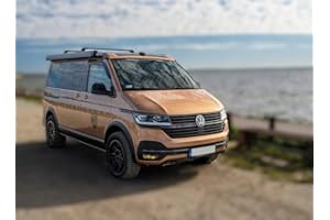 WET-ART HEKO 31146 Windabweiser für VW CARAVELLE Bus T5/T6/T6.1 Bj. 2003-2021 2tlg, Schlüsselanhänger mit Einkaufswagenchip Gratis