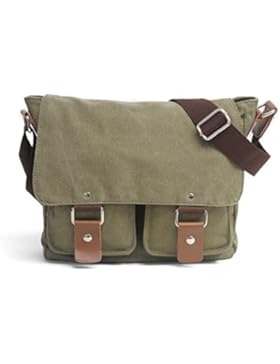 YANGYANJING Mens/Womens Herren Canvas Freizeit Schultertasche Retro Umhängetasche Handtasche Schultasche Messenger...