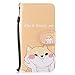 Produktbild iPhone 6/6S 4.7 Inch Hülle, Edaroo Kreativ Coole Muster Gelb Schutzhülle Tasche PU Leder mit Kartenfach Magnetverschluss Standfunktion Bookstyle Flip Wallet Cover Schutz Hülle Klapphülle Handy Tasche Etui Case für Apple iPhone 6 / 6S (4,7 zoll) - Shiba Inu Hund Don't Touch My Phone