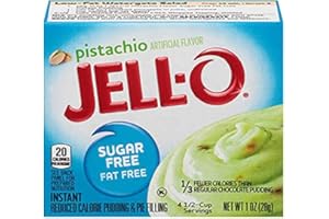 JELL-O Jello Sugar Free Pistachio Pudding 28 g (Pack of 3), Fat Free, Low Carb