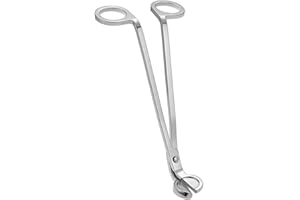Ainkou Candle Wick Trimmer Stainless Steel Wick Clipper Cutter Oil Lamp Candle Accessories Trimmer Scissors Cutter - 7 Inch (Silver)