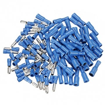 Preisvergleich Produktbild 100pcs Männer & Frauen Insulated Wire-Gewehrkugel-Crimp-Verbindungskle...