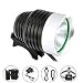 Produktbild Comunite 1200 Lumen Super Helle Cree XML T6 LED Wiederaufladbar Wasserdicht Mountain Fahrrad Scheinwerfer Fahrrad Scheinwerfer Taschenlampe mit 5200 mAh Akku Pack,Ideal für Camping, Wandern, Mountain Fahrräder