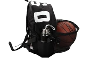 ZffXH Basketball Rucksack, Basketball Tasche Große Jugend Rucksack Für Volleyball Fußball Basketball Jugendliche Schule Sport Balltasche Tagesrucksack Mit Ballfach Laptop Flaschentaschen