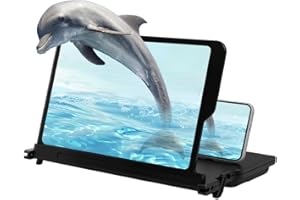 ‎GENERISCH Mobile Phone Magnifying Screen, 3D Screen Magnifier Mobile Phone, 12 Inch HD Mobile Phone Screen Magnifier, Foldable Magnifier for Mobile Phone for Watching Film Videos (1 Piece)