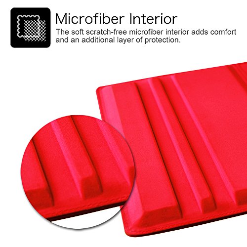 Fintie iPad 9.7 Zoll 2017 / iPad Air Hülle – 360 Grad Rotierend Stand Smart Cover Case Schutzhülle Tasche mit Auto Schlaf / Wach Funktion für Apple iPad 2017 Neue Modell / iPad Air 2013 Modell (Nicht geeignet für iPad Air 2), Rot - 6