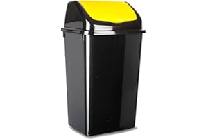 Acan Tradineur Poubelle à Couvercle Basculant pour Recyclage Plastique 50 Litres Recyclage Plastique/Métal 68,5 x 40 x 35 cm