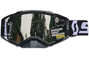 OLYSPM Gafas Motocross,Gafas Moto con Protector Nasal y Forro de Esponja de Tres Capas,Diseño con Protección UV para Ciclismo,Esquí,Escalada