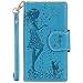 Price comparison product image Meet de bleu (Papillon - Filles) gaufrage pour LG Nexus 5X Cas de téléphone, LG Nexus 5X Case, LG Nexus 5X Étui à rabat Coque, LG Nexus 5X Housse en cuir, LG Nexus 5X Etui portefeuille cuir PU, LG Nexus 5X Portefeuille, Etui pour LG Nexus 5X, Protection Coque Étui Case Cover avec Stand Support Avec des Cartes de Crédit Slot et (9 emplacements cartes Avec miroir) pour LG Nexus 5X