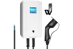 astoneves 7kW Wallbox EV, 32A monofásico Estación de Recarga de vehículos eléctricos con Conector Tipo 2 para vehículos eléctricos estándar IEC 62196-2 (Cable de 6,1m)