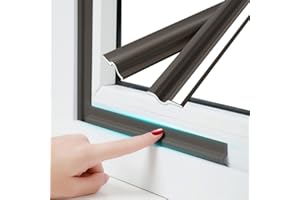 ESUFEIR Paraspifferi porta blindata,Guarnizione Adesiva Finestra,Striscia sigillante per porte e finestre scorrevole,Antispifferi,Insonorizzare Nastro Infissi Isolante Anti-Collisione(5M, Marrone)