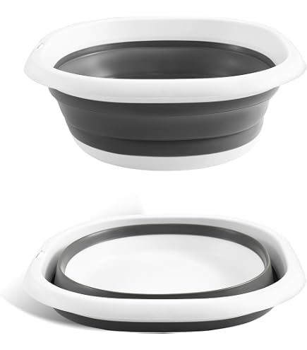 Bassine Pliable 32 Cm – Seau Portable Camping, Cuisine, Bain De Pieds – Multi-usages Maison & Outdoor