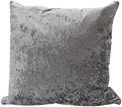 Luxury Both Sided Crushed Velvet Cushion Cover 18" X 18" 45Cm X 45Cm Silver Grey