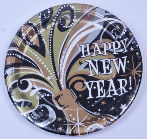 Pack of 8 New Year Party Plates