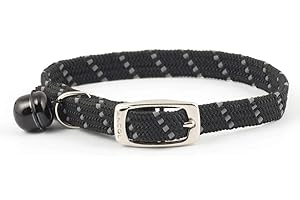 ANCOL Reflective all-elastic Cat Collar Black
