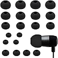 MMOBIEL 10 Pairs Black Silicone Earbuds Compatible with Sony Phillips Sennheiser Plantronics Skullcandy