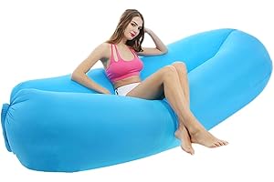 ZTOONE Inflatable Lounger Couch Air Lounger Lazy Sofa with Carry Bag,Hammock Inflatable Mattress Inflatable Bed Pool Float for Swim,Camping,Beach,Hiking,Park,Backyard, Pool, Picnics (Blue)