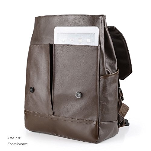 Koolertron Kunstleder Rucksack Vintage Schulranzen Schultasche Laptop Wanderrucksack Hiking Backpack Damen Herren f  r Camping Reise Geeignet f  r Ace