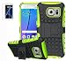 Produktbild ISENPENK Samsung Galaxy S7/S7 Duos/G930F(2016) Hülle und Panzerglas/Schutzfolie,TPU+PC Slim Silikon Tough Rugged Dual-Layer Hardcase with Built-in Kickstand Schutzhüllen,Wasserdicht Shockproof Anti Slip Protection Stand Case Tasche für Samsung Galaxy S7/S7 Duos/G930F(2016)5.1Zoll-[grün]+Panzerglas