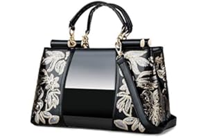 Nevenka Modische Damen-Handtaschen aus Lackleder, Schwarz