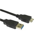 Keple Cavo USB 3.0 Tipo A / Micro B, Compatibile Con Hard Disk Transcend, Toshiba, WD, Seagate E Altri, Lunghezza 0,5 M, Nero