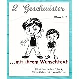 NEU Aufkleber/Sticker *** 2 GESCHWISTER - Brüder mit Wunschtext*** (Motiv 5-4) Größen.- und Farbauswahl - für Auto, Kinderzimmer - Wände,Türen, Autoscheiben/Lack uvm