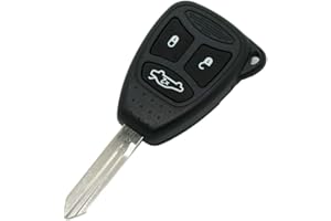 BROVACS Zamienna obudowa klucza kompatybilna z DODGE JEEP CHRYSLER 3 przyciski bezkluczykowe wejście zdalny klucz obudowa Fob PG751B