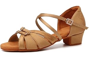 RUYBOZRY Zapatos de Baile Latino Niña Zapatos de Baile de Salon Mujer,Modelo WLLD28